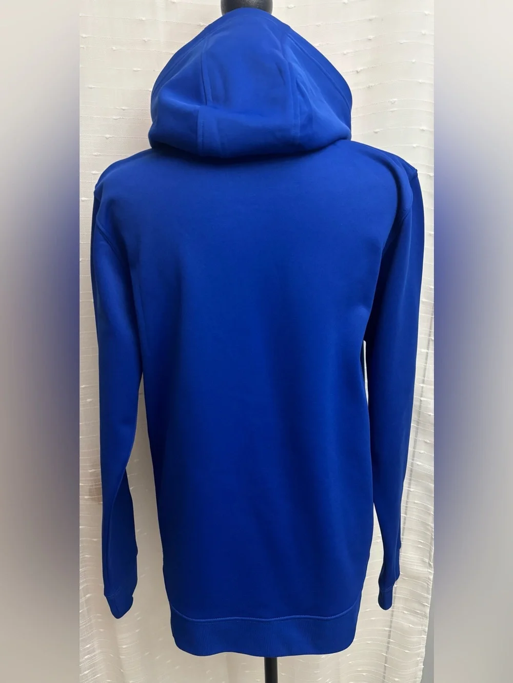 New Balance Youth Royal Blue Crewneck Hoodie with Orange Logo